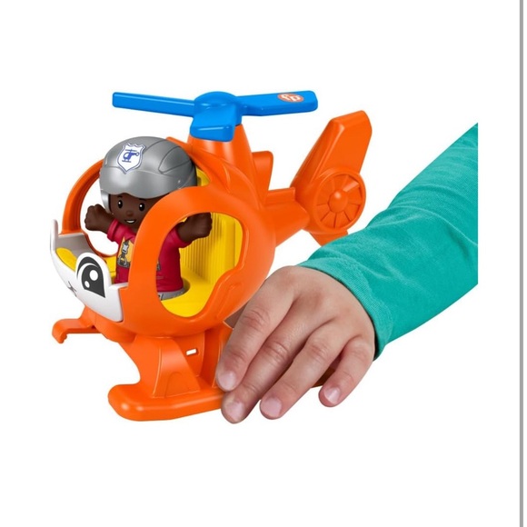Fisher-Price Little People Orange Helicopter Toy - Picture 4 of 6